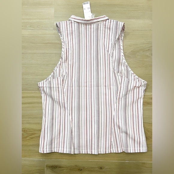 NWT Urban Outfitters Party Girl Cotton-Blend Button Down Sleeveless Shirt - Picture 6 of 6